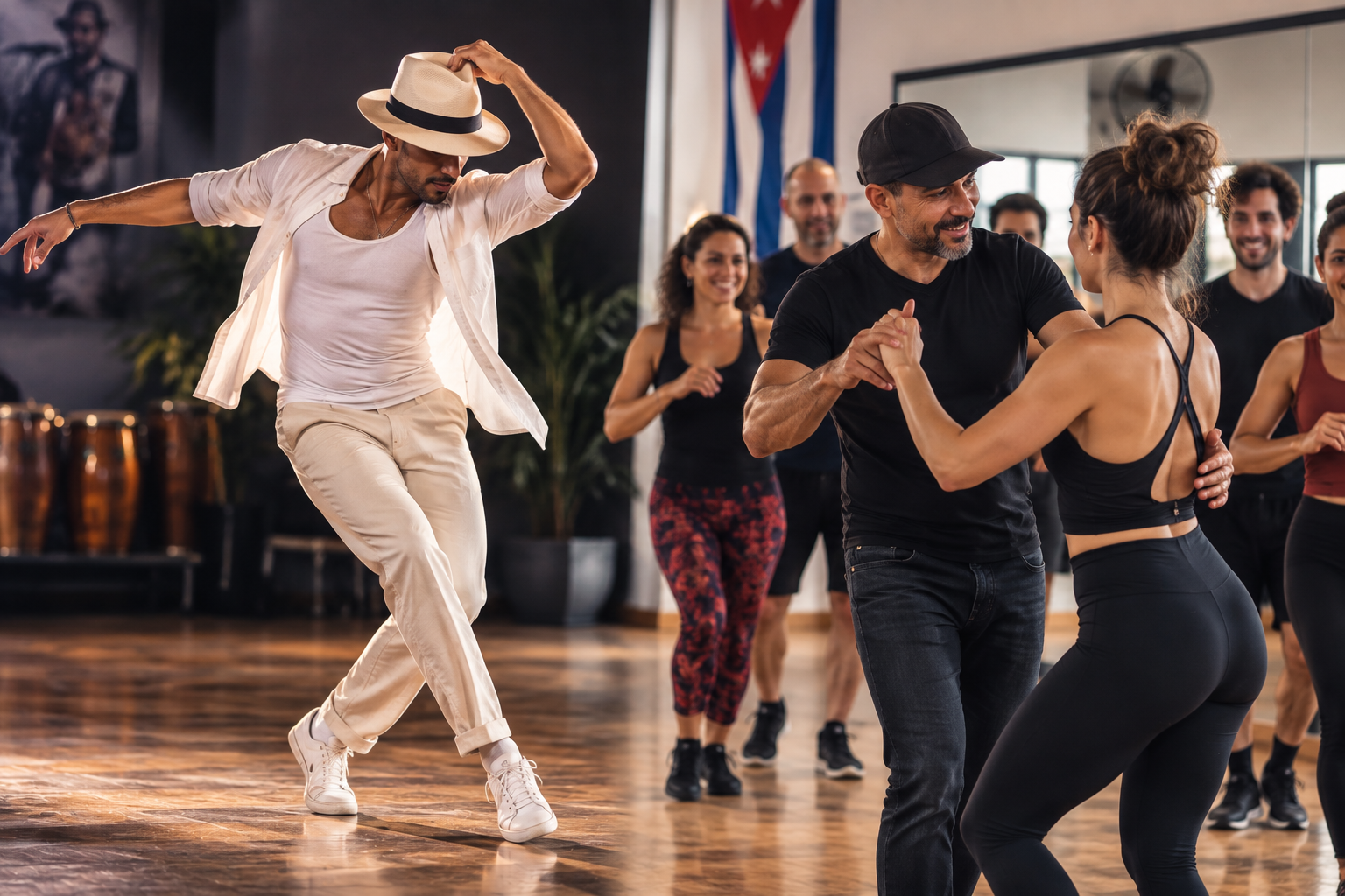 Clase de salsa con sabor cubano