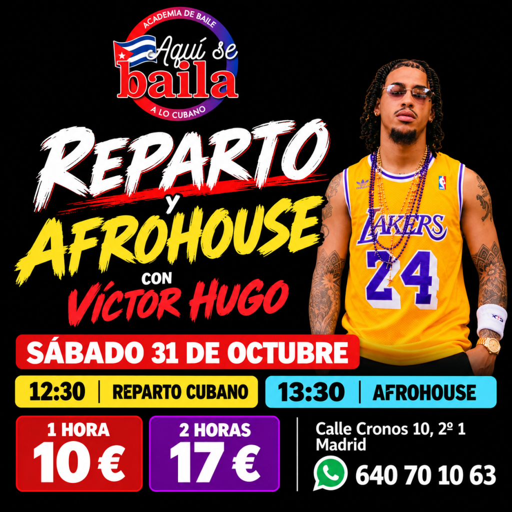 Cartel de baile urbano con Víctor Hugo