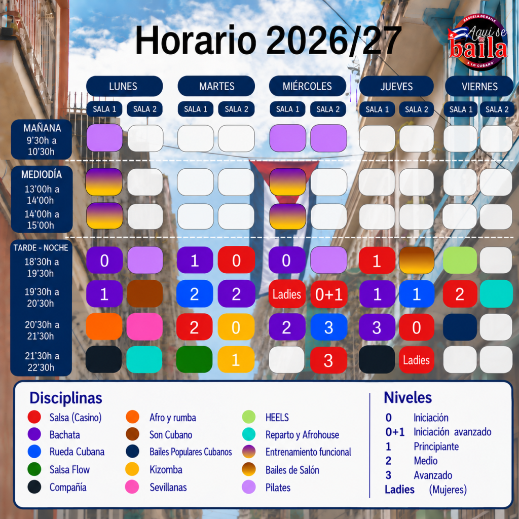 Horario 2026 27 de Baile Cubano(1)